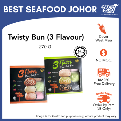Twisty Bun (3 Flavour) / 卷卷馒头 (3个口味) 270g