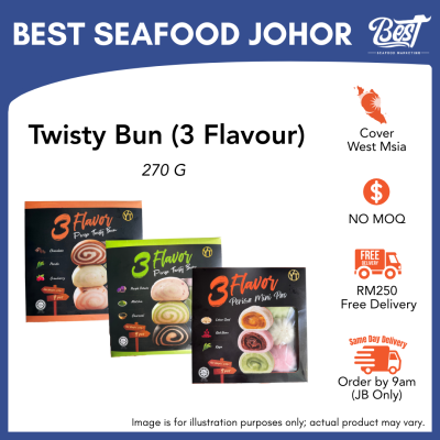 Twisty Bun (3 Flavour) / 卷卷馒头 (3个口味) 270g